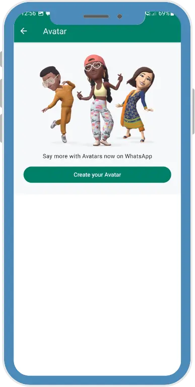 create your avatar using whatsapp plus mods